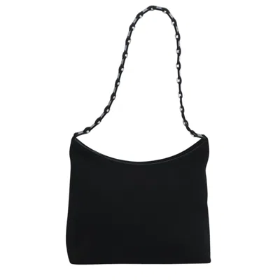 Pre-owned Ferragamo Vara Canvas Shoulder Bag () In Black
