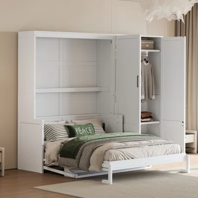 Streamdale Furniture Streamdale Queen Size Murphy Bed Wall Bed With Closet