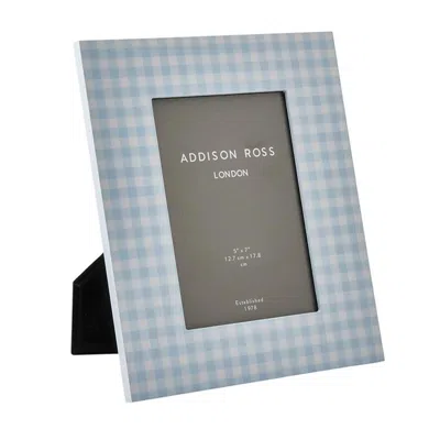 Addison Ross Blue Gingham Lacquer Photo Frame