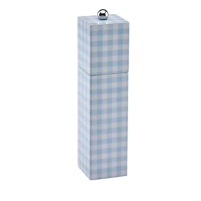 Addison Ross Blue Gingham Square Pillar Salt Or Pepper Mill