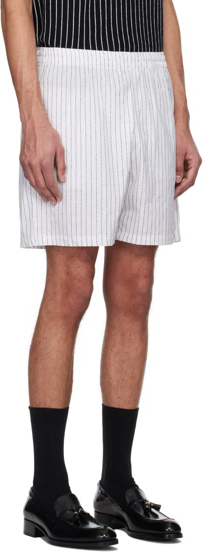 Ernest W Baker White Sport Shorts In White & Black