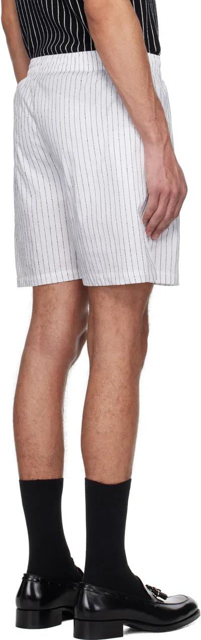 Ernest W Baker White Sport Shorts In White & Black