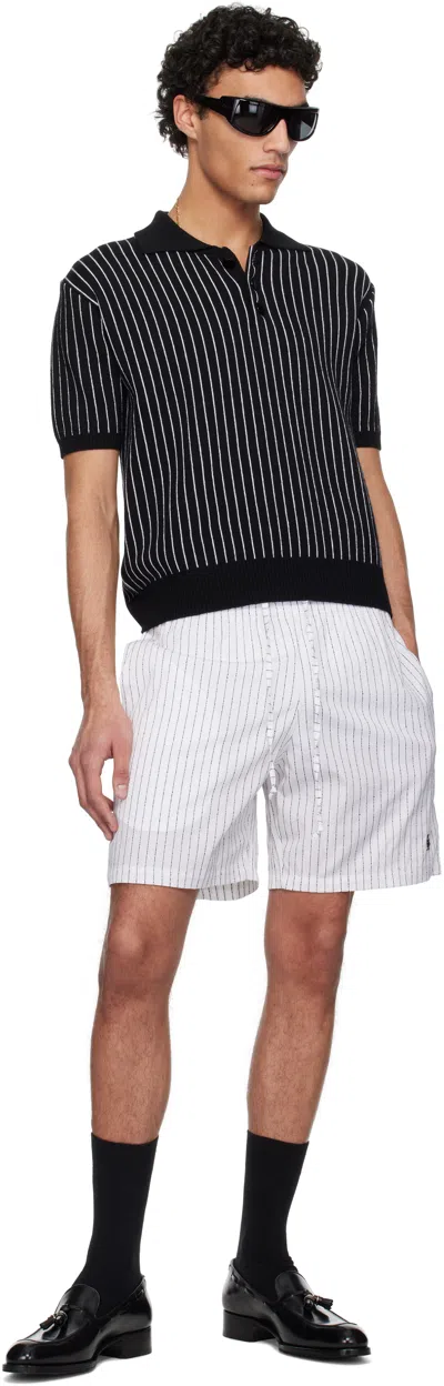 Ernest W Baker White Sport Shorts In White & Black