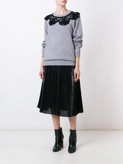 Shop Marc Jacobs Crochet Collar Jumper - Grey