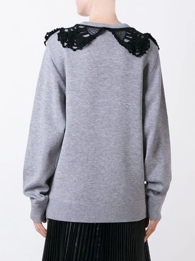 Shop Marc Jacobs Crochet Collar Jumper - Grey