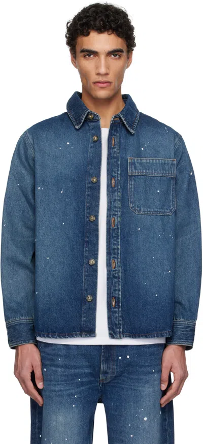 Apc A.p.c. Denim Overshirt In Blue
