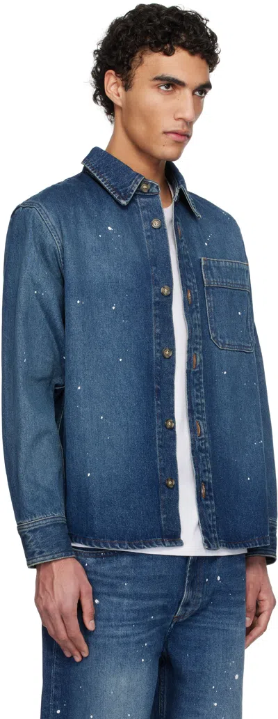 Apc A.p.c. Denim Overshirt In Blue