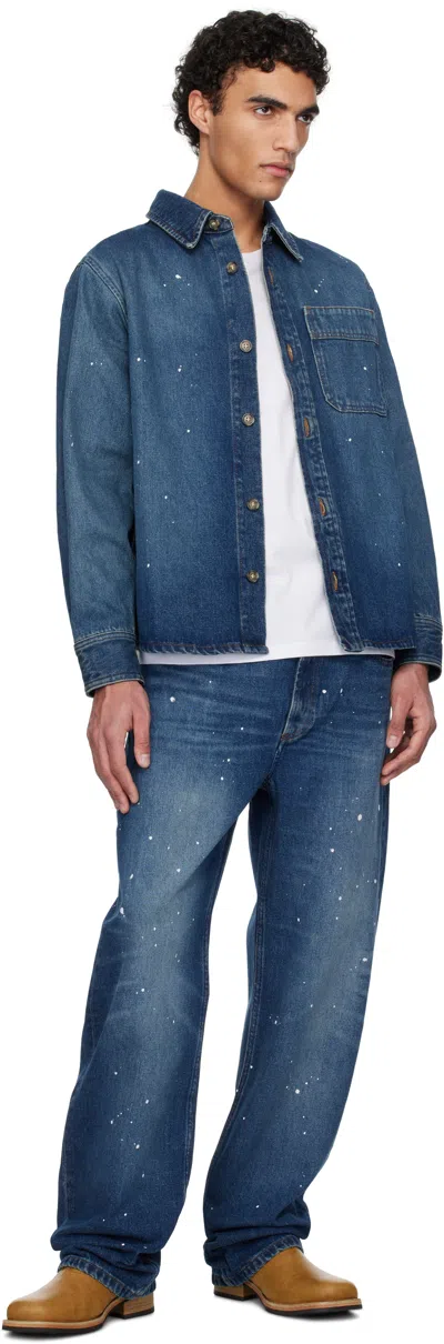 Apc A.p.c. Denim Overshirt In Blue