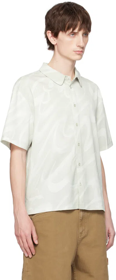 Dime Beige Chilling Satin Shirt In Cream