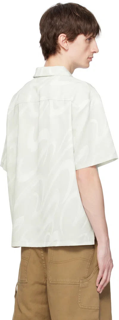 Dime Beige Chilling Satin Shirt In Cream