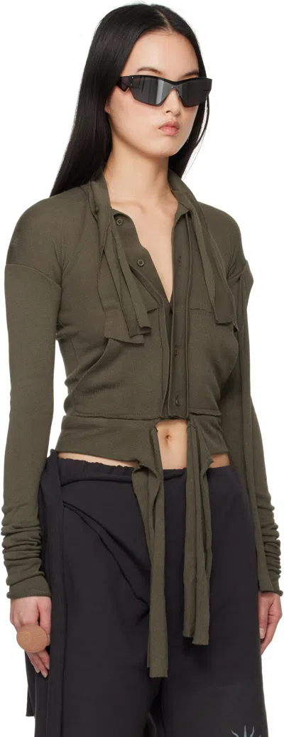 Ottolinger Deconstructed Cardigan In Green