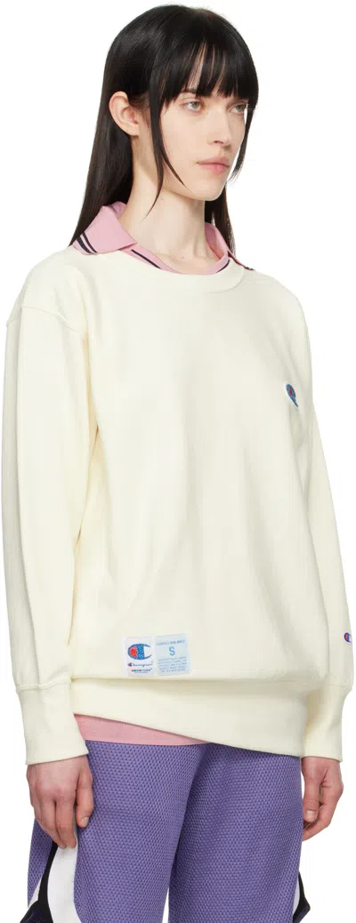 Undercover Off-white Champion Edition Uc1e4809 Sweatshirt In Ivory