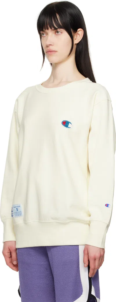 Undercover Off-white Champion Edition Uc1e4809 Sweatshirt In Ivory