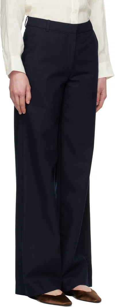 Apc Navy Margaret Trousers In Iak Dark Navy
