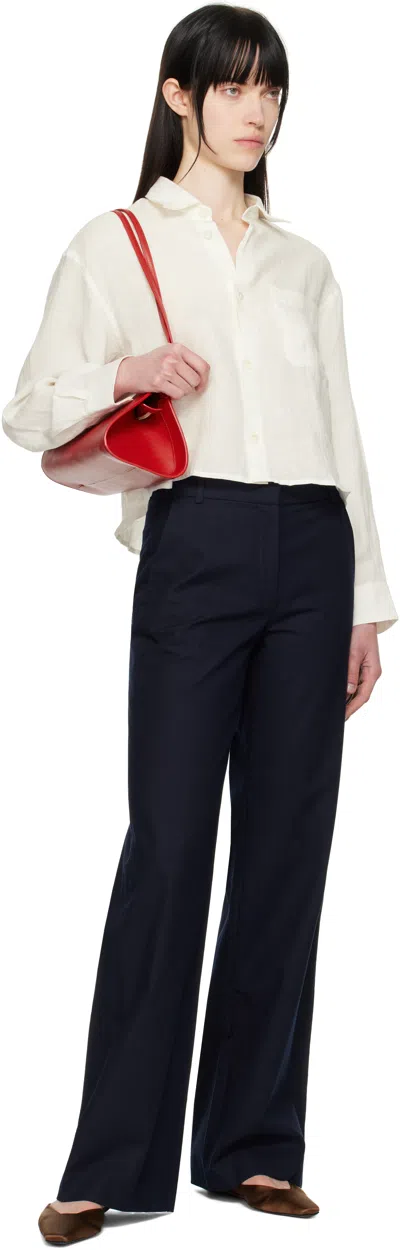 Apc Navy Margaret Trousers In Iak Dark Navy