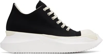 Rick Owens Drkshdw Abstract Low Top Sneaker In 911 Black/milk/milk