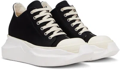 Rick Owens Drkshdw Abstract Low Top Sneaker In 911 Black/milk/milk