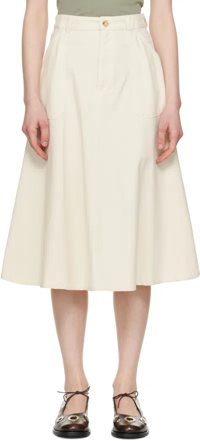 Apc A. P.c. "laurie" Skirt In Aac Off White