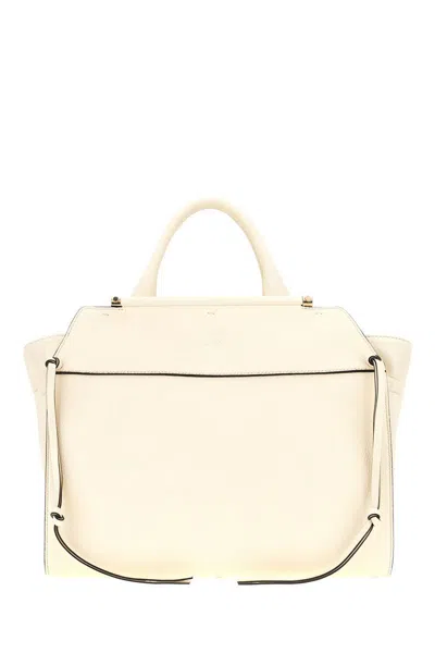 Chloé Ivory Leather Medium Steph Handbag In 101