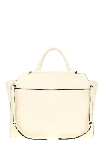 Chloé Ivory Leather Medium Steph Handbag In 101