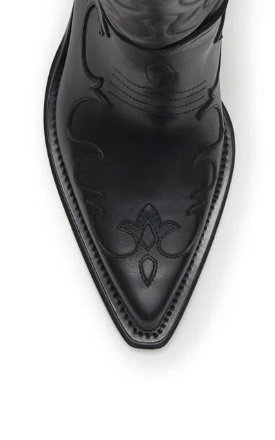 Gabriela Hearst Capitana Embroidered Leather Knee Boots In Black