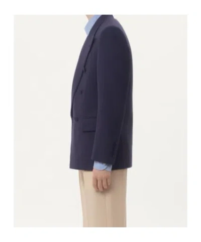 Valentino Wool Gabardine Jacket In Blue