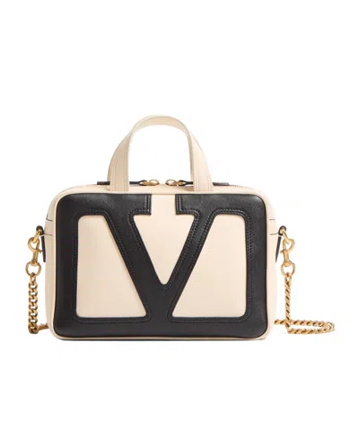 Valentino Small Nappa Leather Top Handle Bag In White