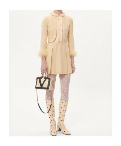 Valentino Small Nappa Leather Top Handle Bag In White