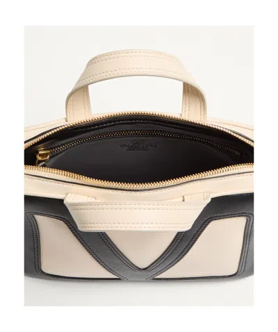 Valentino Small Nappa Leather Top Handle Bag In White