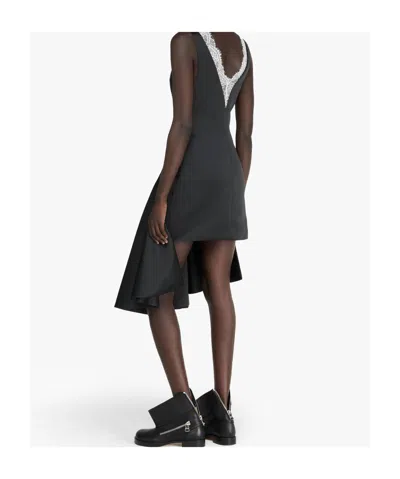 Jw Anderson Draped Dress With V-neckline In Black