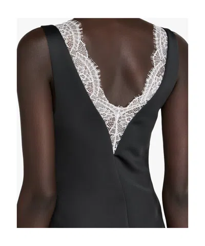 Jw Anderson Draped Dress With V-neckline In Black