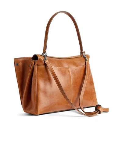 Balenciaga Rodeo Medium Leather Top-handle Bag In Tan Cowboy