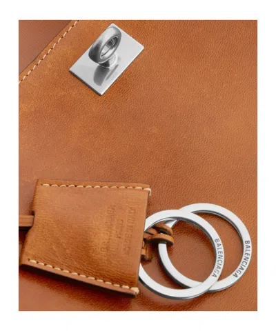 Balenciaga Rodeo Medium Leather Top-handle Bag In Tan Cowboy