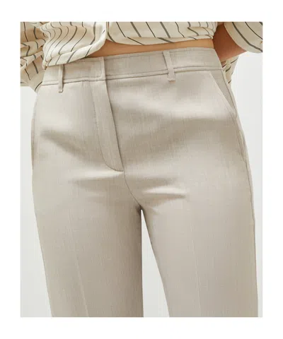 Marella Recycled Envers Satin Trousers In White