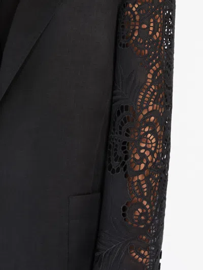 Max Mara Studio Woman Blazer Black Size 12 Linen In Black