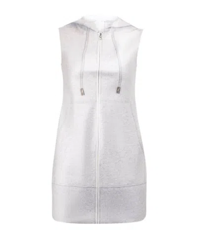Jw Anderson J. W. Anderson Grey Sleeveless Grey Mini Dress In Heather Grey
