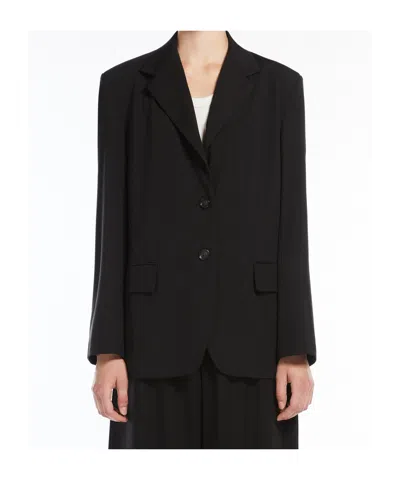 Weekend Max Mara Erik Single Breasted Blazer In Black