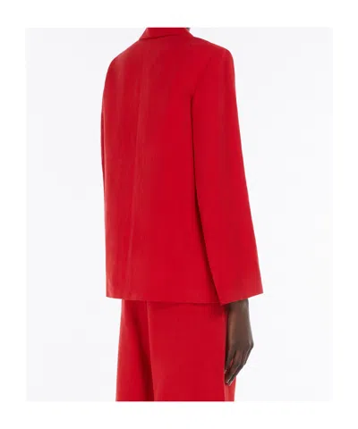 Max Mara Single-breasted Blazer In Red