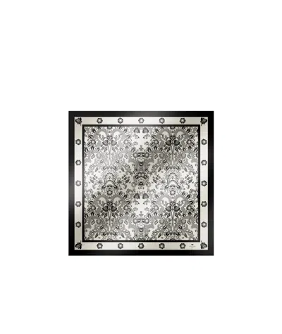 Weekend Max Mara Modal And Printed Silk Shawl In Gray