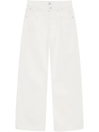 Anine Bing White Straight Leg Jeans