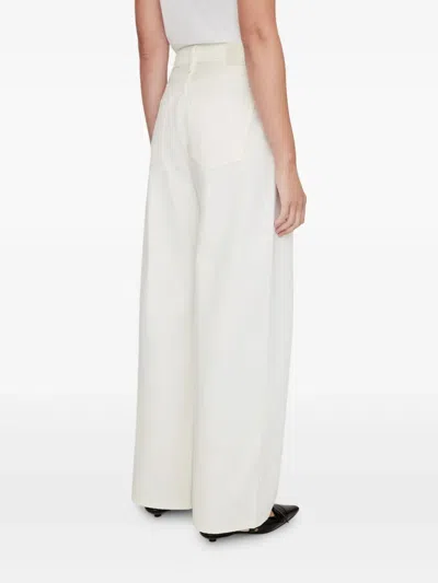 Anine Bing White Straight Leg Jeans