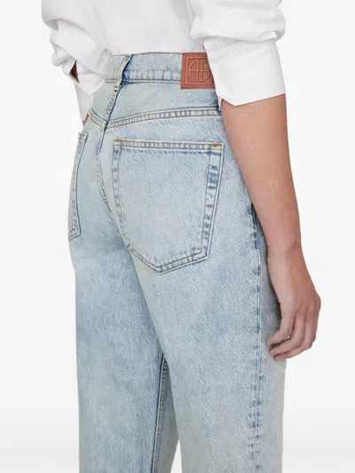 Anine Bing Avi Tee Collegiate Leopard In Grey