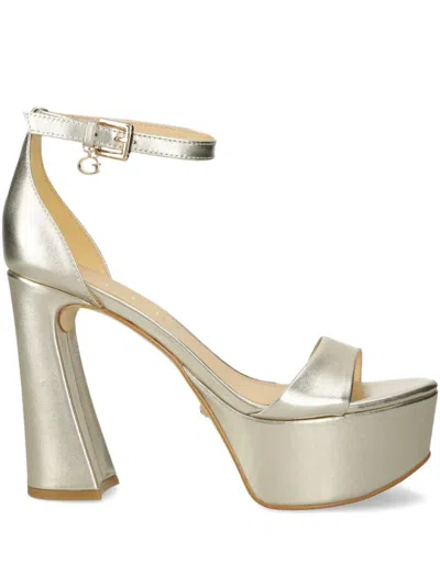 皮质高跟凉鞋（12厘米）