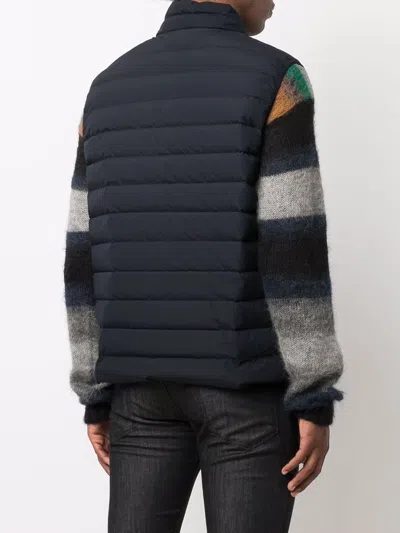 Emporio Armani Nylon Down Vest In Blue