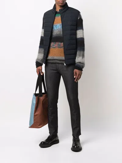Emporio Armani Nylon Down Vest In Blue