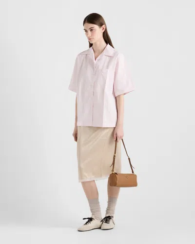 Prada Leather Shoulder Bag In Caramel