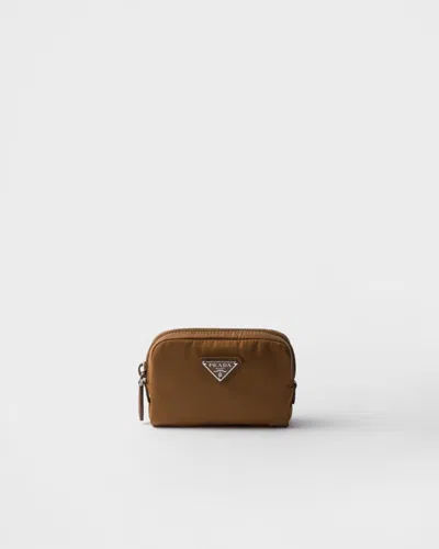 Prada Re-nylon Necessaire In Brandy