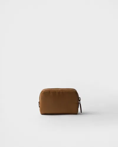Prada Re-nylon Necessaire In Brandy