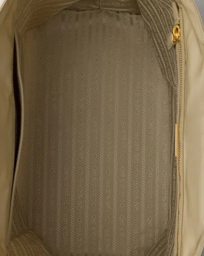 Prada Re-edition 1978 Medium Re-nylon And Saffiano Leather Tote Bag In Neutral