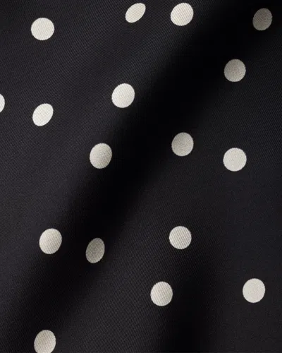 Prada Printed Silk Twill Scarf In Black/white